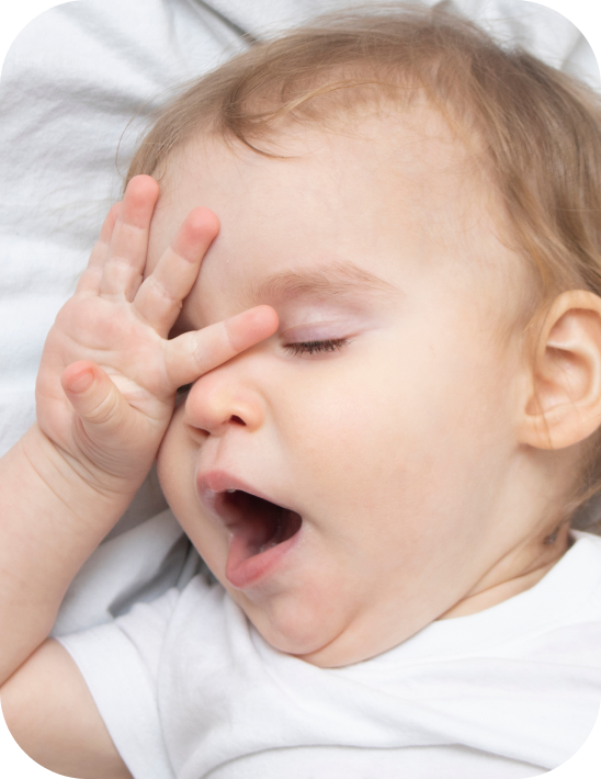 Baby struggling with sleep.